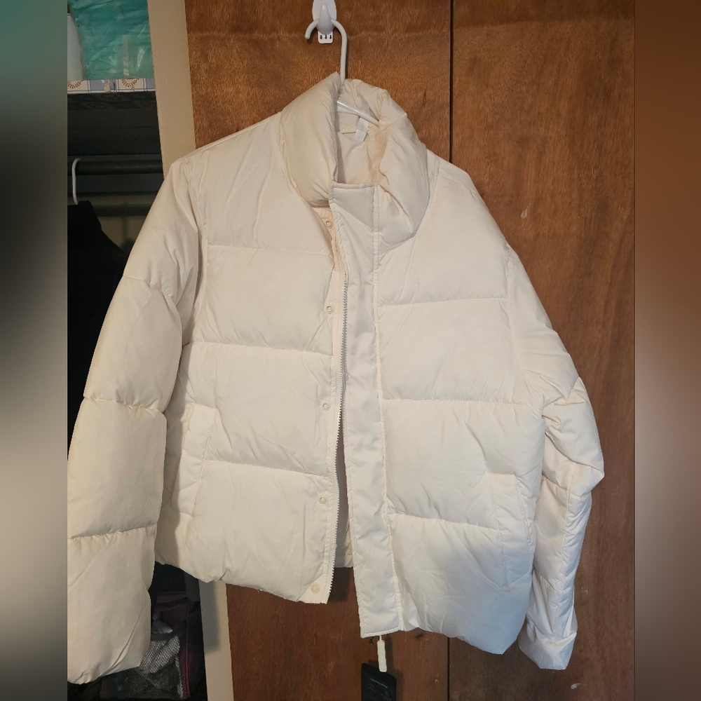 Fabletics Cream Puffer Jacket